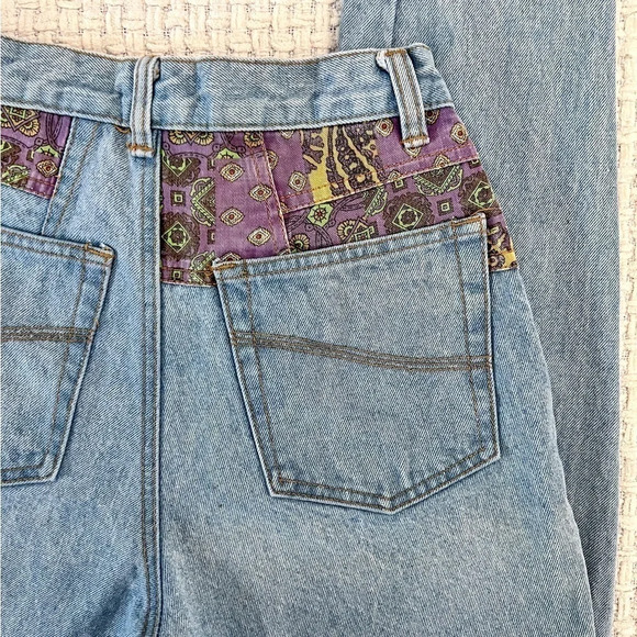 VINTAGE 90’s Jordache Rare High Waisted Patchwork Jeans - Picture 5 of 8